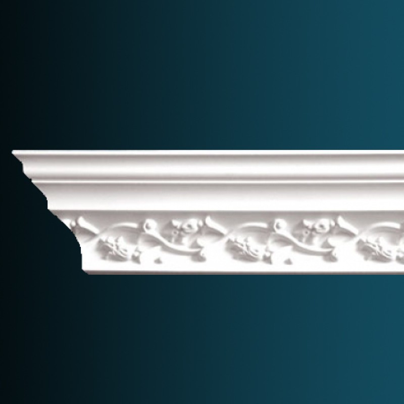 потолочный плинтус с орнаментом Гибкий AA028F в Казани