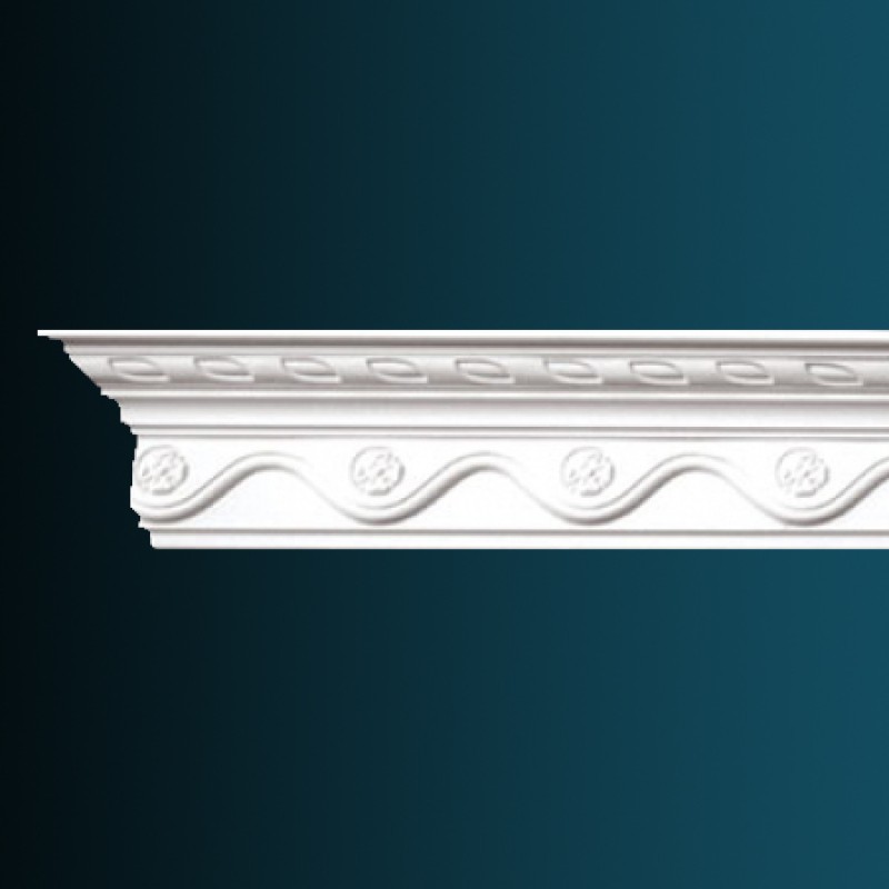 потолочный плинтус с орнаментом Гибкий AA048F в Казани