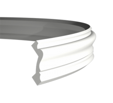 Плинтус потолочный без орнамента Гибкий 1.50.100F в Казани