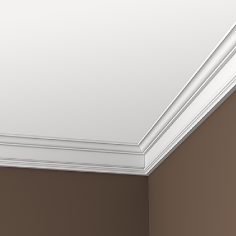 Плинтус потолочный без орнамента Гибкий 1.50.121F в Казани