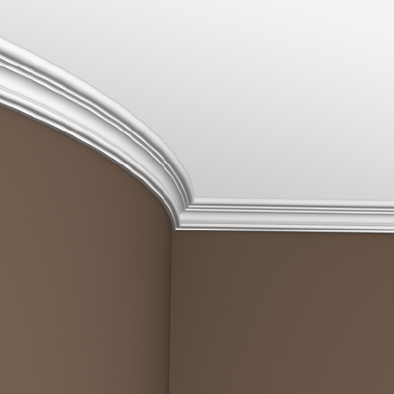 Плинтус потолочный без орнамента Гибкий 1.50.122F в Казани