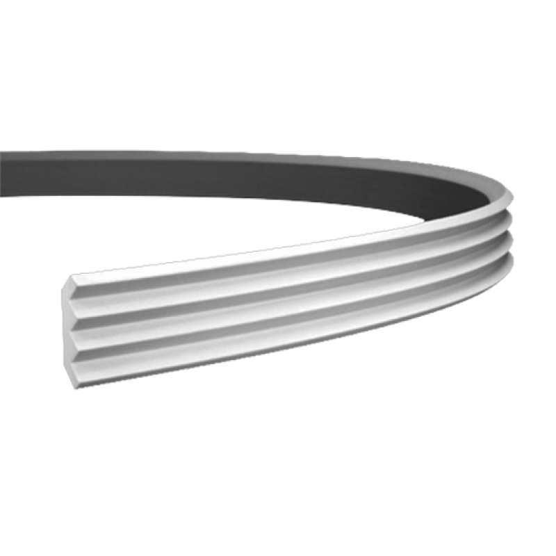 Плинтус потолочный без орнамента Гибкий 1.50.140F в Казани