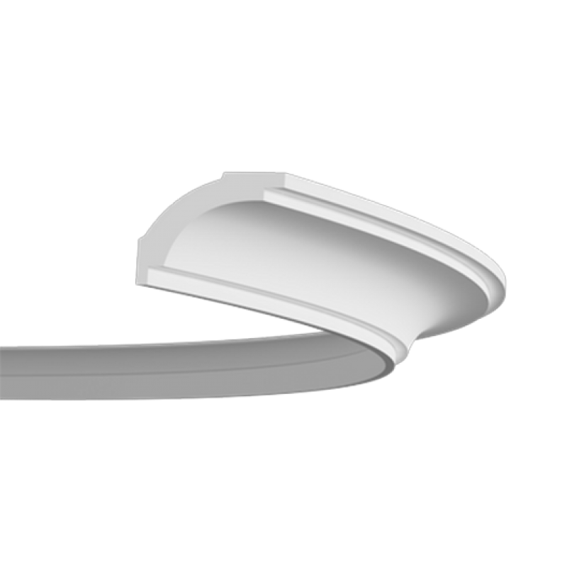 Плинтус потолочный без орнамента Гибкий 1.50.160F в Казани