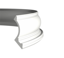 Плинтус потолочный без орнамента Гибкий 1.50.209F в Казани