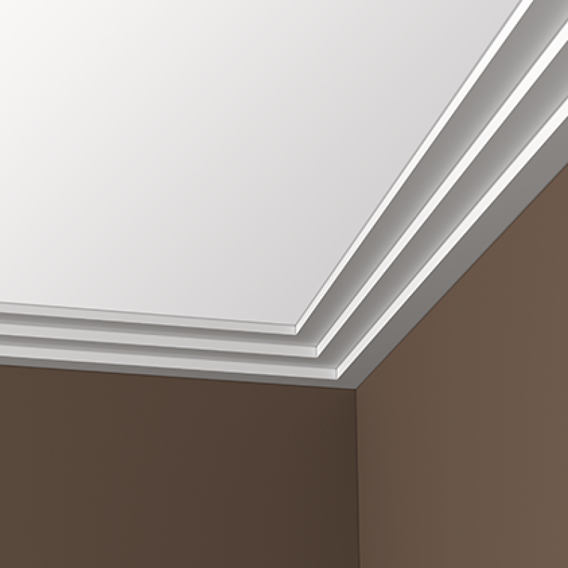 Плинтус потолочный без орнамента Гибкий 1.50.262F в Казани