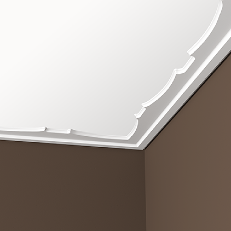 Плинтус потолочный без орнамента Гибкий 1.50.265F в Казани