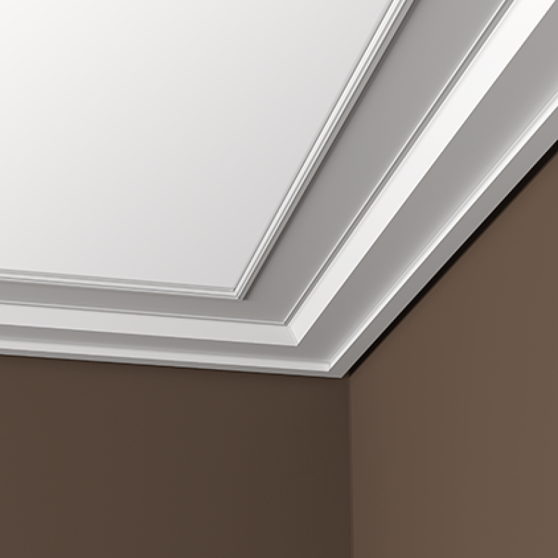 Плинтус потолочный без орнамента Гибкий 1.50.269F в Казани