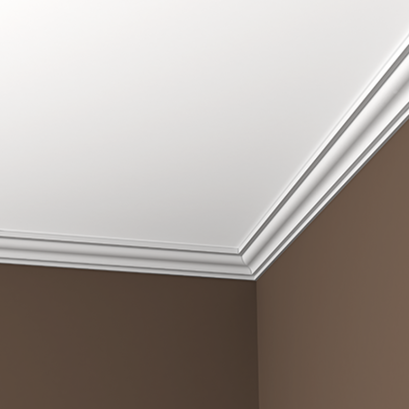 Плинтус потолочный без орнамента Гибкий 1.50.103F в Казани