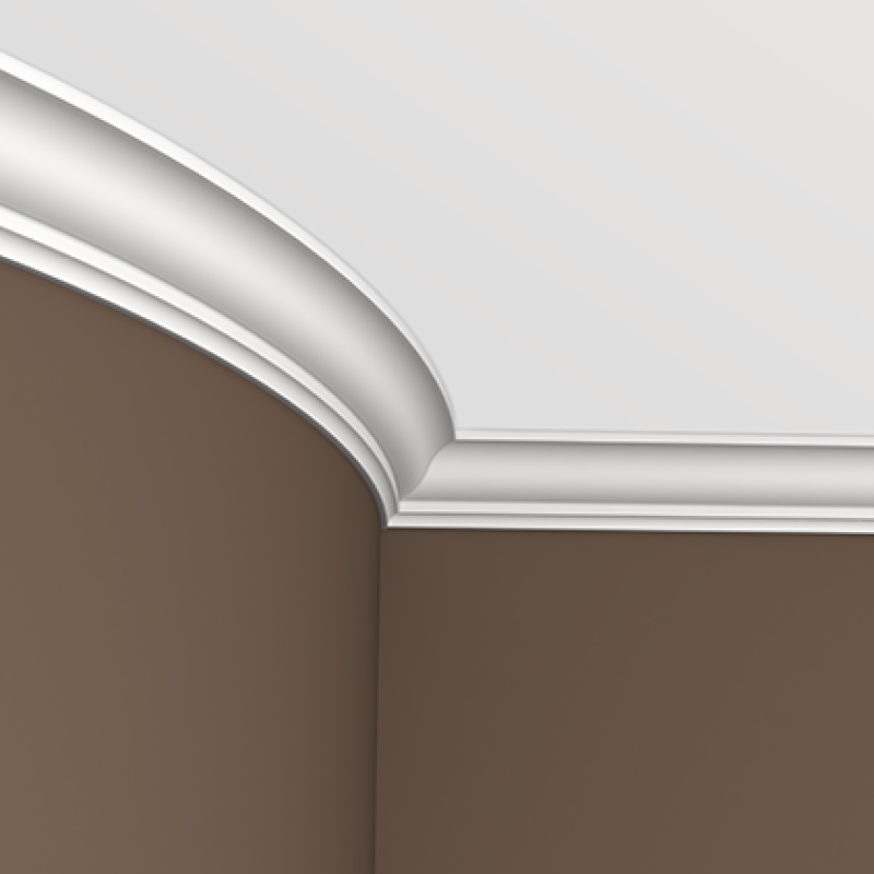 Плинтус потолочный без орнамента Гибкий 1.50.105F в Казани
