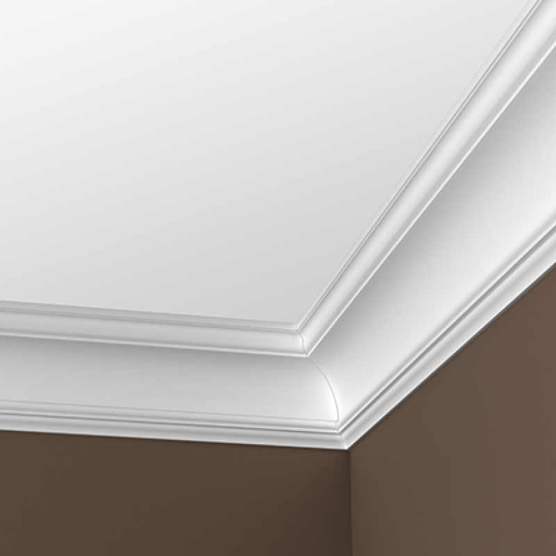 Плинтус потолочный без орнамента Гибкий 1.50.117F в Казани