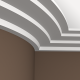 Плинтус потолочный без орнамента Гибкий 1.50.145F в Казани