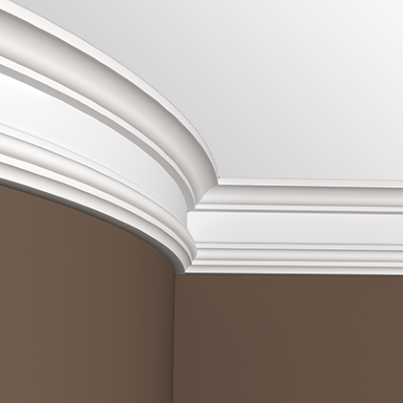 Плинтус потолочный без орнамента Гибкий 1.50.146F в Казани