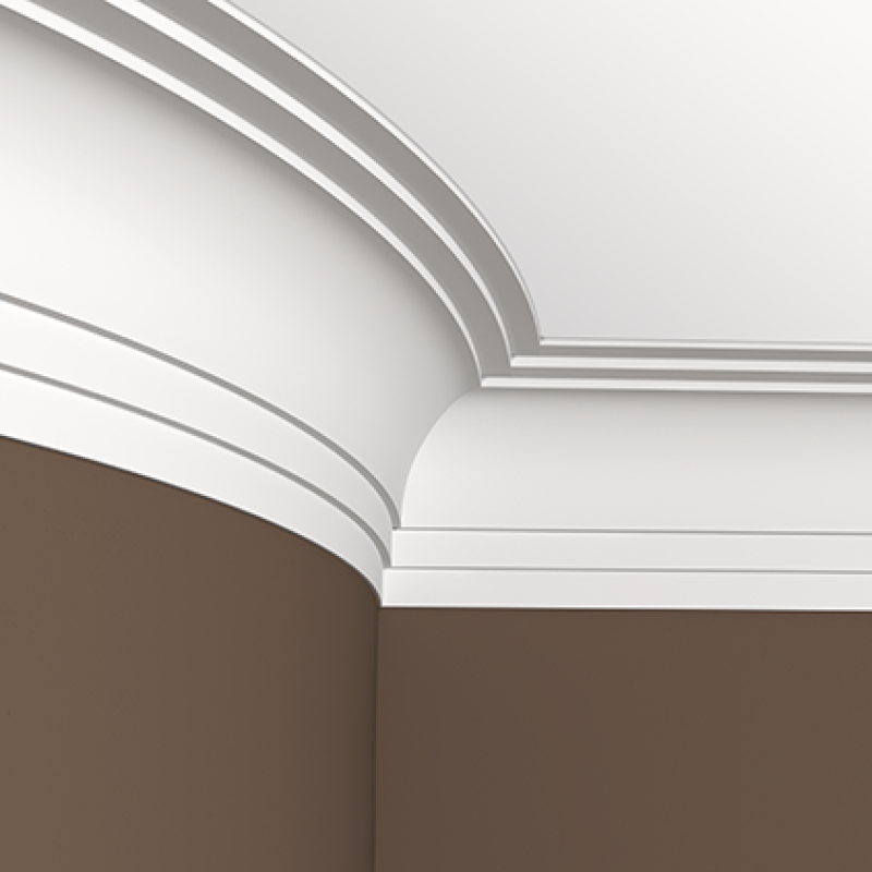 Плинтус потолочный без орнамента Гибкий 1.50.147F в Казани