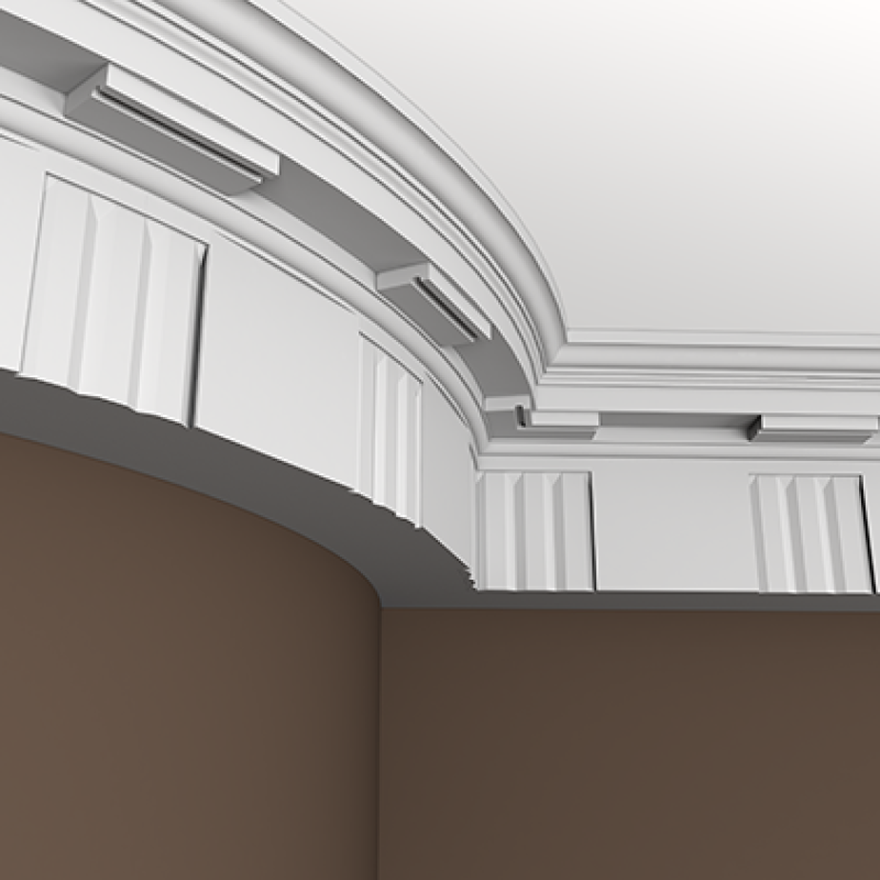 потолочный плинтус без орнамента 1.50.151 в Казани