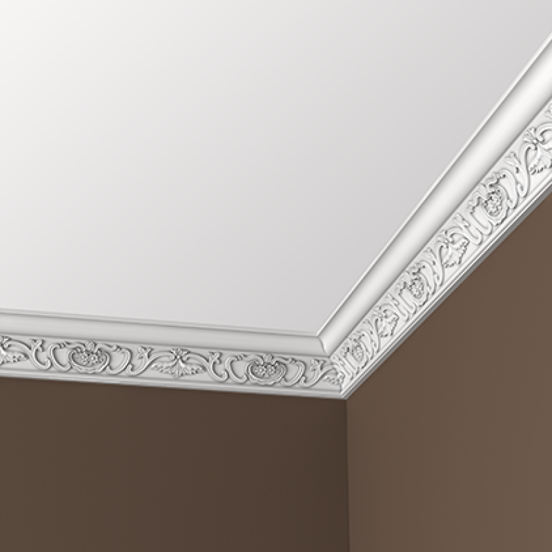 потолочный плинтус с орнаментом Гибкий 1.50.162F в Казани