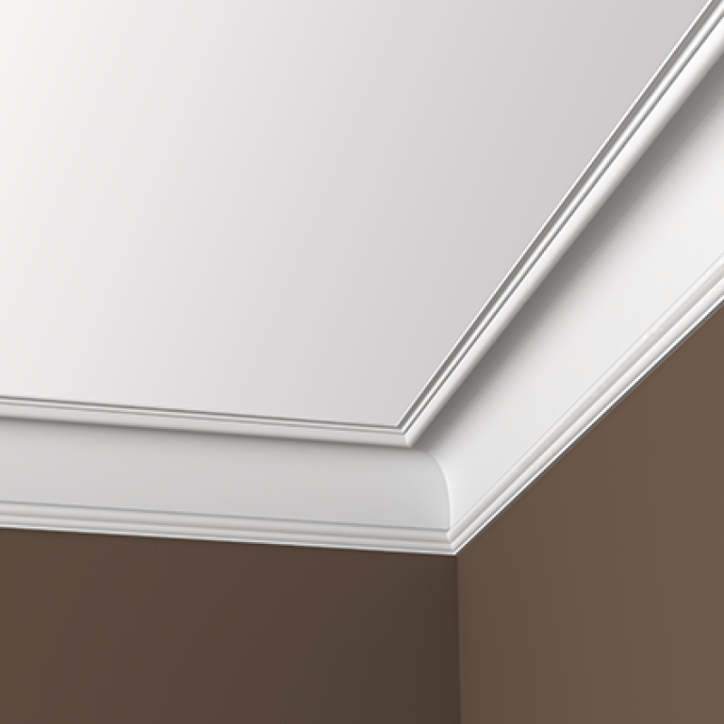 Плинтус потолочный без орнамента Гибкий 1.50.180F в Казани