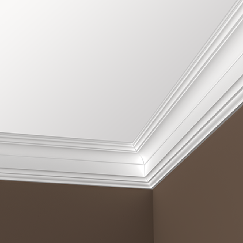 Плинтус потолочный без орнамента Гибкий 1.50.254F в Казани