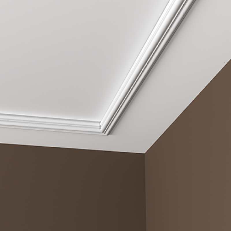 Плинтус потолочный без орнамента Гибкий 1.50.257F в Казани