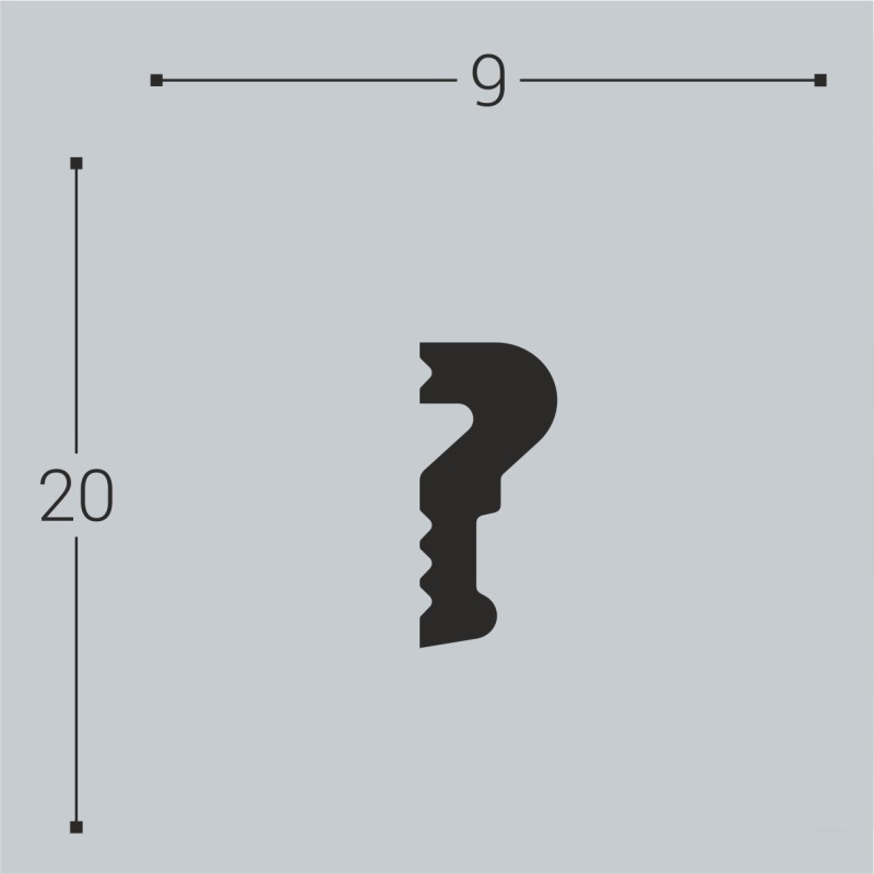 Молдинг ударопрочный М2 20-9 в Казани