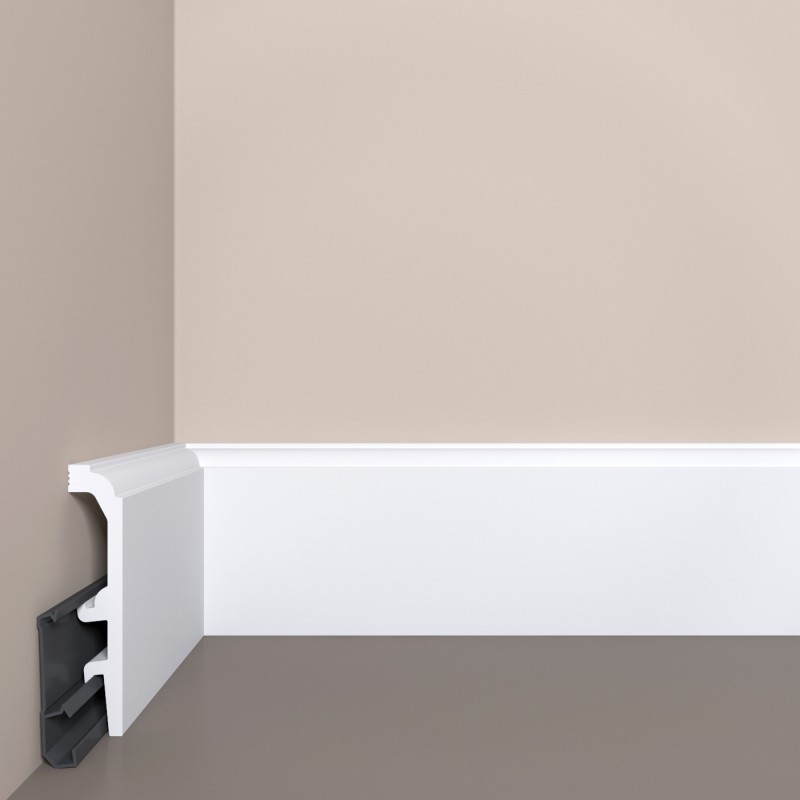 Напольный плинтус с монтажной планкой П24 100-20