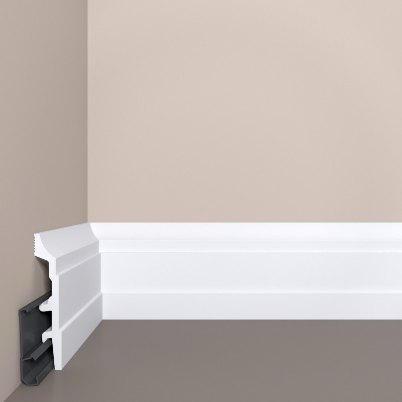 Напольный плинтус с монтажной планкой П26 100-20