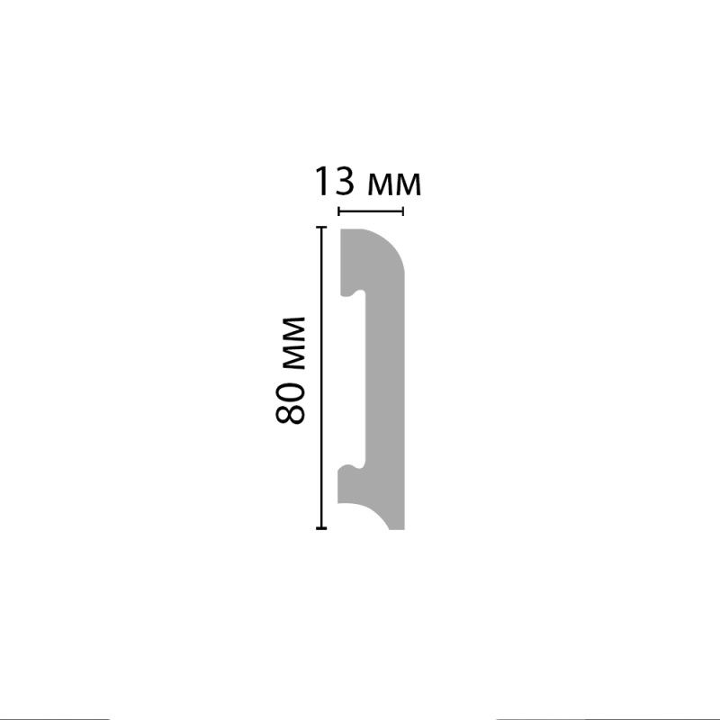 Плинтус напольный Decomaster D037 ДМ (80*13*2000 мм) в Казани