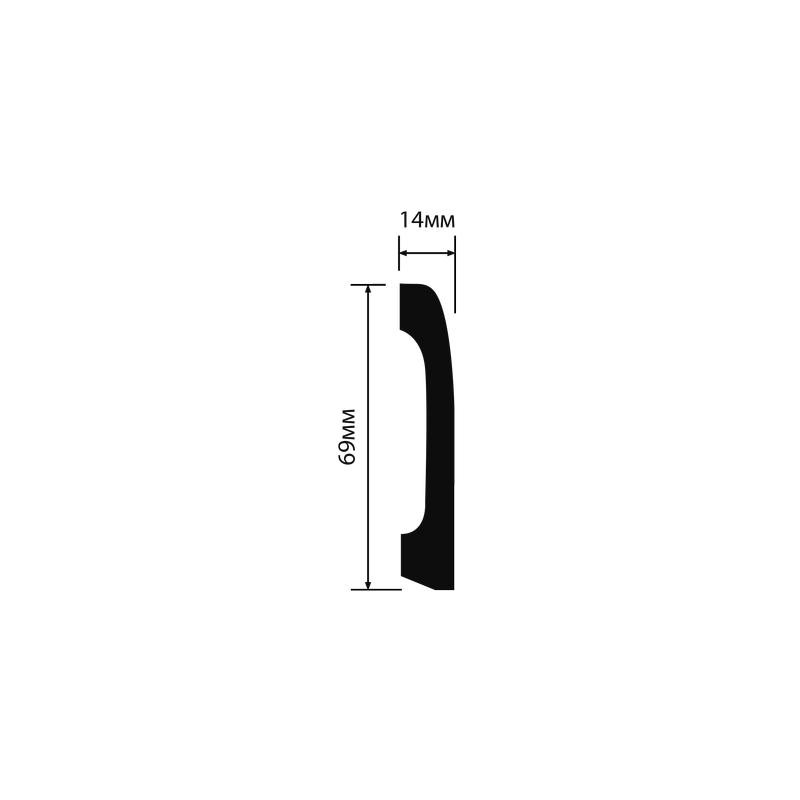 Плинтус Hiwood B70V2 69*14*2000 мм