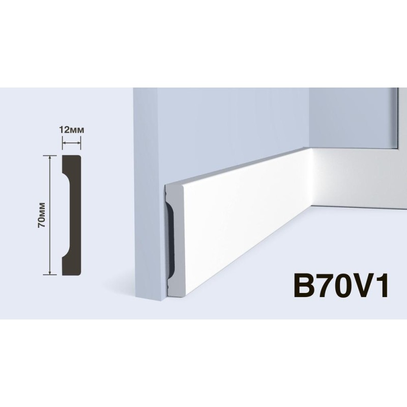 Плинтус Hiwood B70V1 70*12*2000 мм