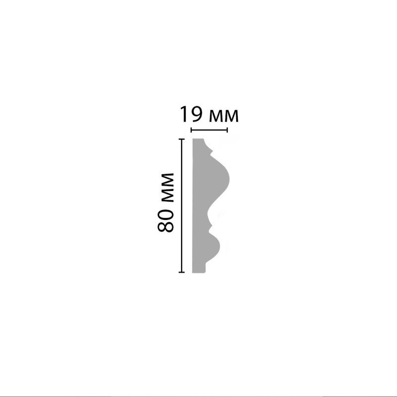 97617/16 FLEXIBLE молдинг DECOMASTER-2 (80х19х2400мм) в Казани
