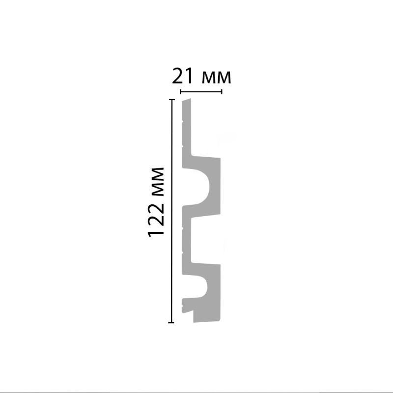 Декоративная панель D302-84 ДМ (122*21*2900мм)