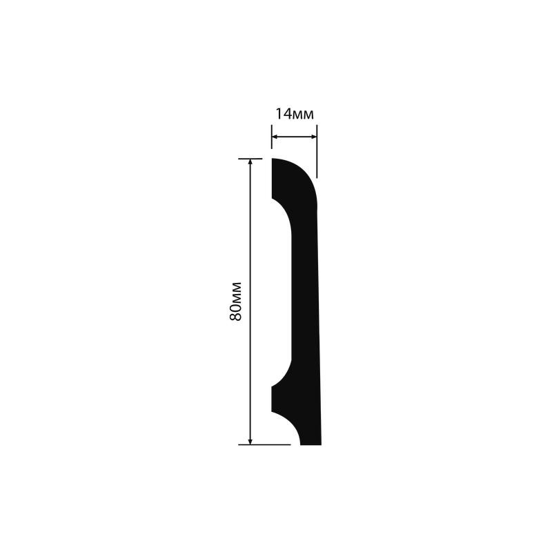 Плинтус Hiwood B80B 80*14*2000 мм