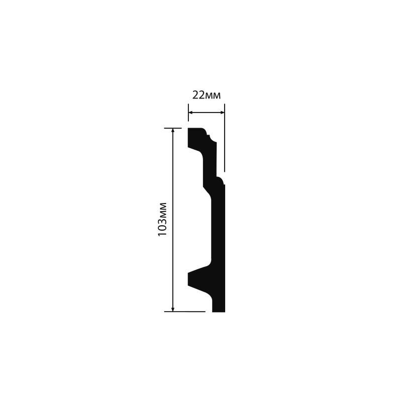 Плинтус Hiwood B100V1 103*22*2000 мм