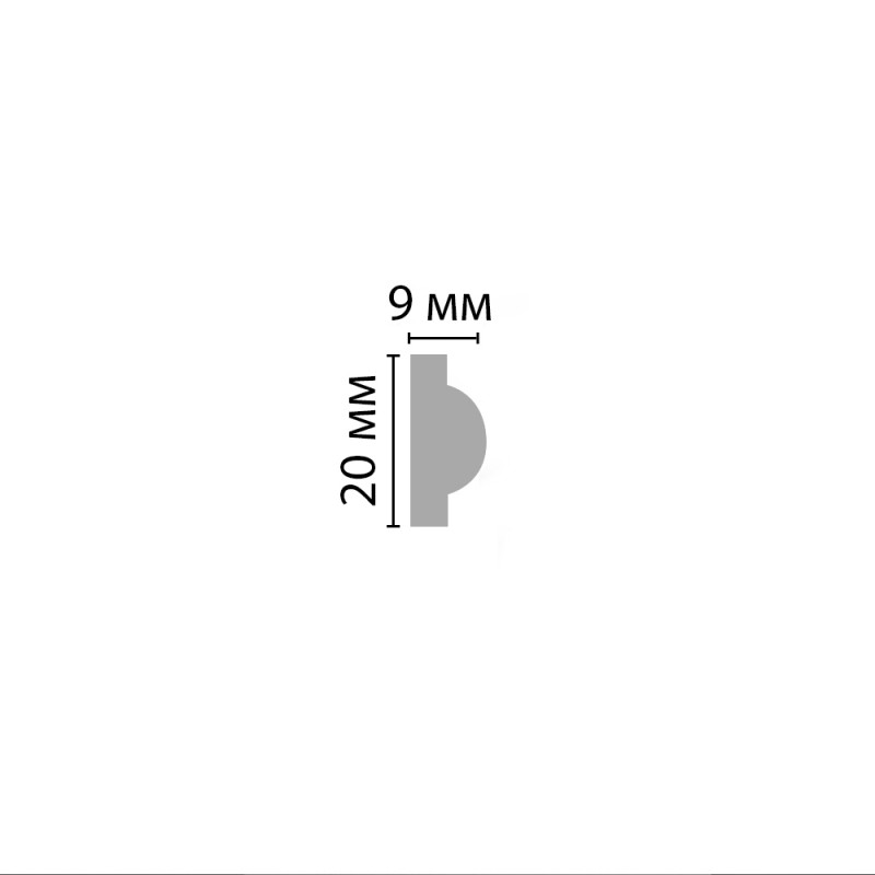97202/100 FLEXIBLE молдинг DECOMASTER-2 (20х9х2400мм) в Казани