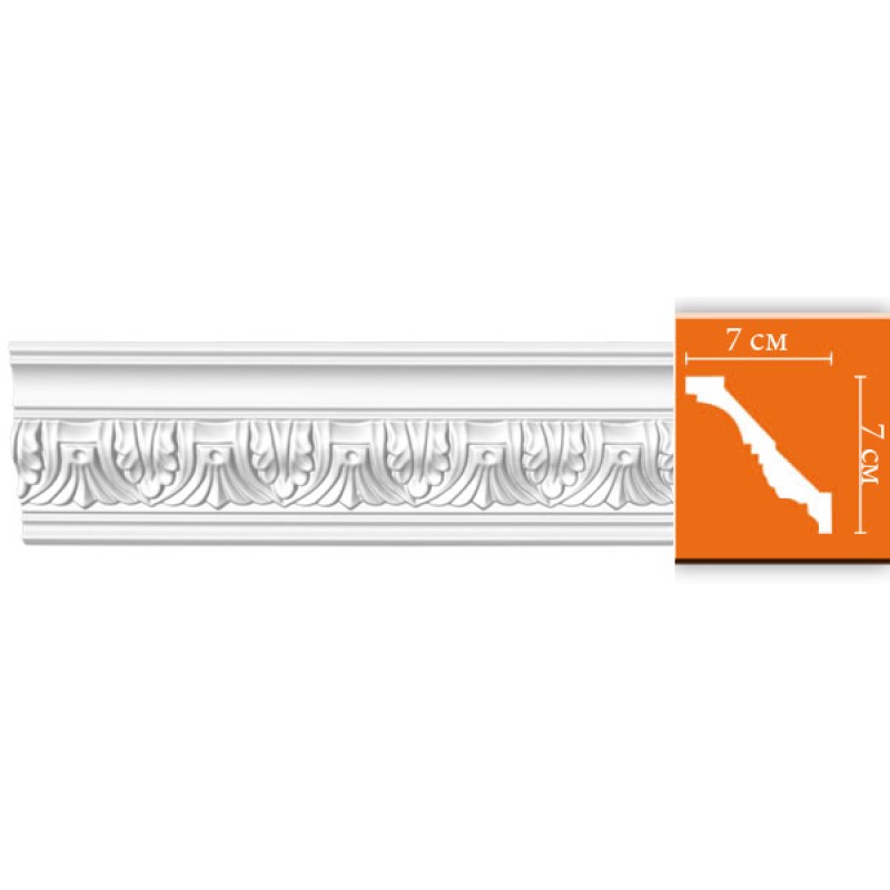 95622 гибкий потолочный плинтус с орнаментом DECOMASTER в Казани