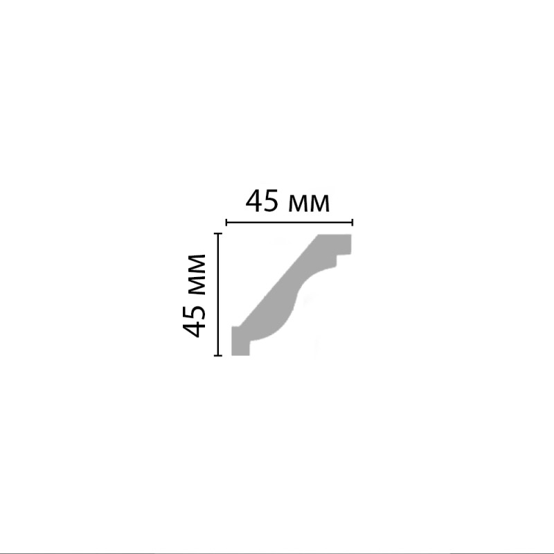96612/30 FLEXIBLE плинтус DECOMASTER-2 (45х45х2400мм) в Казани