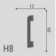 Плинтус напольный XPS POLYMER Н 8 60/12
