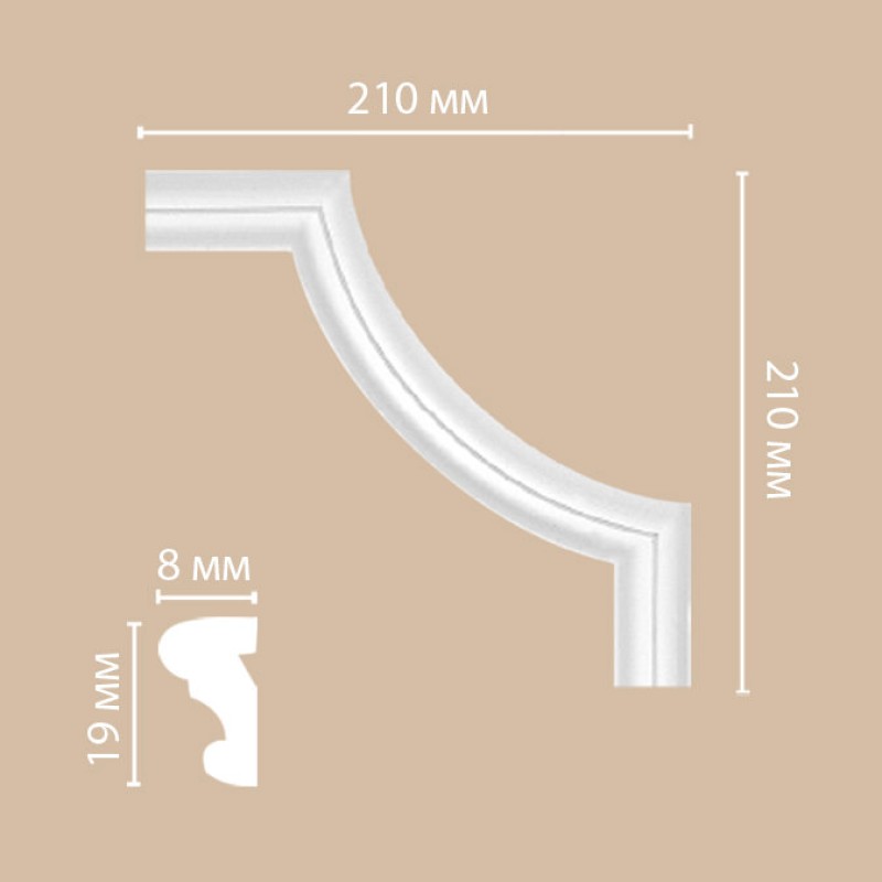 97100-2/100 угол DECOMASTER-2 (210х210х8мм) в Казани