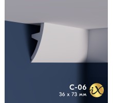 Карниз ударопрочный ПраймДекор iX C06 73/36 в Казани