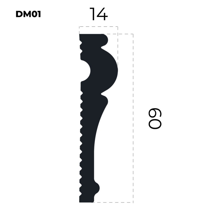 Молдинг из жесткого XPS ПраймДекор HD DM01