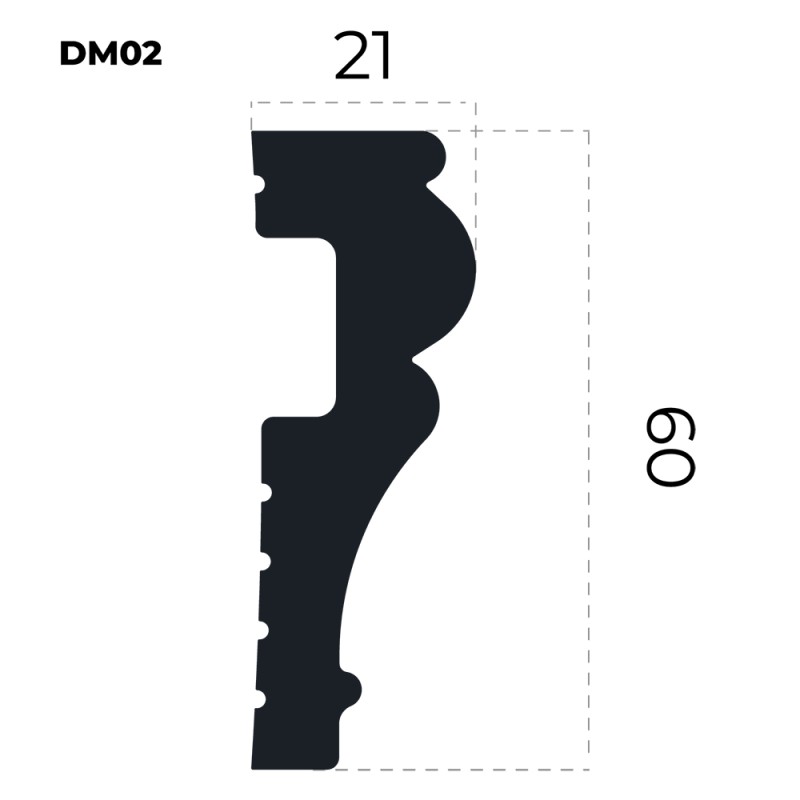 Молдинг из жесткого XPS ПраймДекор HD DM02