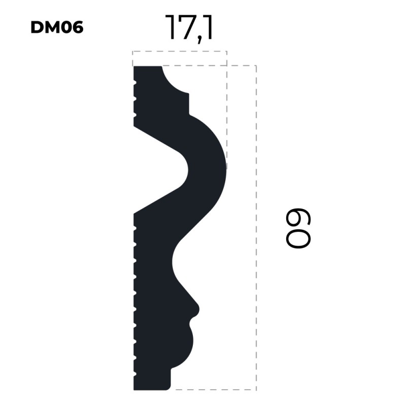 Молдинг из жесткого XPS ПраймДекор HD DM06