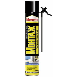 Монтажная пена Всесезонная Стандартная, Момент, 750мл