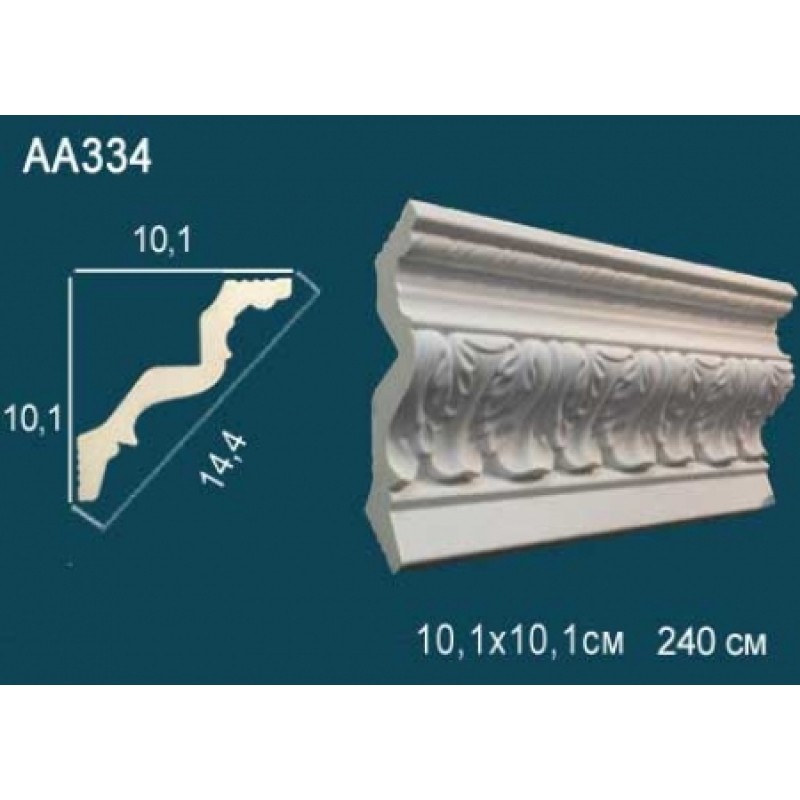 Плинтус потолочный с орнаментом AA334 в Казани