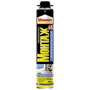 Монтажная пена Момент 65 Профессиональная Всесезонная, 850мл
