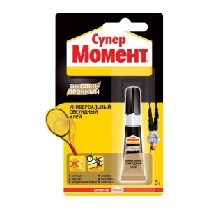 Секундный клей Супер Момент Высокопрочный, 3г (12шт)