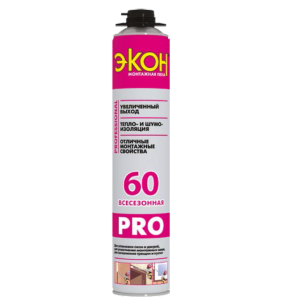 Пена монтажная ЭКОН 60 Всесезонная Профессиональная, 750 мл