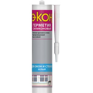 Герметик Силиконовый д/окон и стекол ЭКОН, прозрачн.,280 мл
