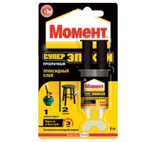 Клей Момент Супер Эпокси, прозр., шприц, 6мл в Казани