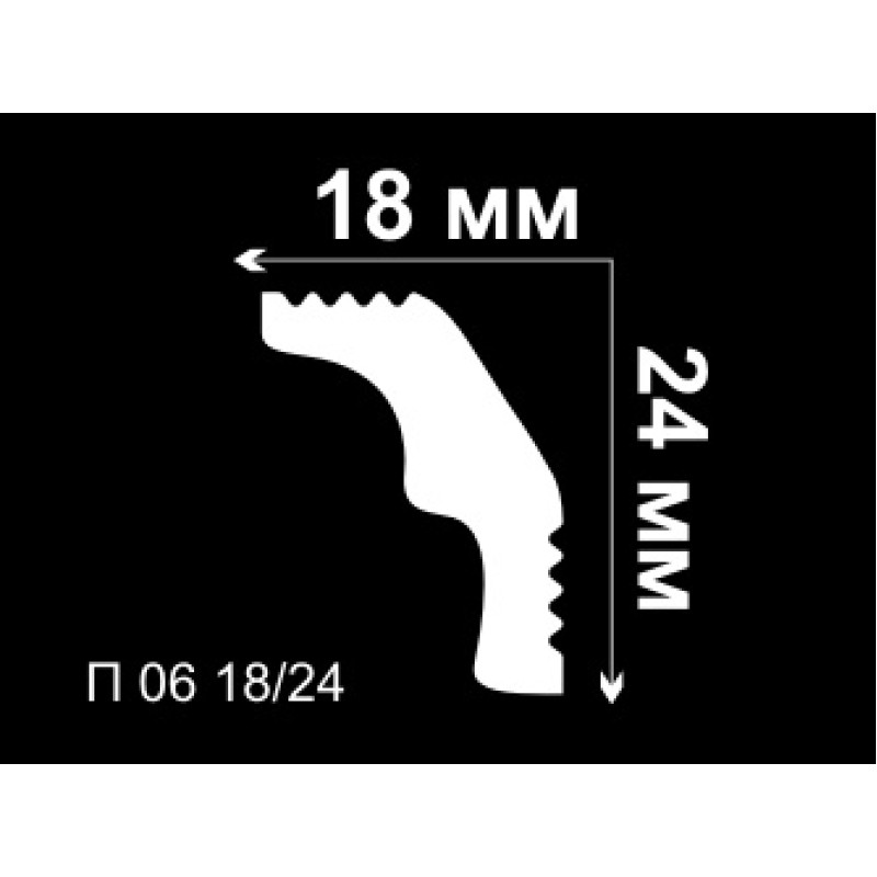 Плинтус потолочный П 06 18/24 в Казани