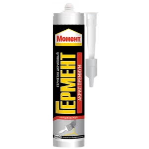 Герметик Акриловый Морозостойкий Момент ГЕРМЕНТ белый, 420г
